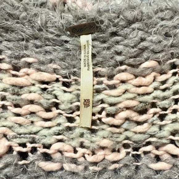 FREE PEOPLE Linus Striped Fuzzy Open Knit Sweater - Picture 6 of 7